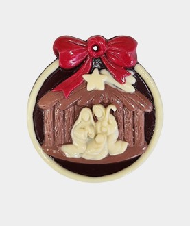 Dolce Capanna di Natale - Soggetto in cioccolato da appendere