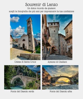 Souvenir di Lanzo - Assortimento da 4 gusti, 12 praline