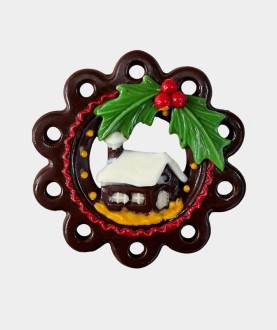 La Casetta dell’Inverno - Soggetto in cioccolato da appendere