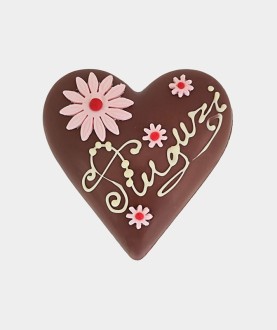 Cuore Floreale al Latte "Auguri"