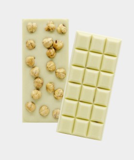 Tavoletta cioccolato bianco con nocciole - 130 g